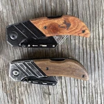 Lot Of 2 Husky Wood Handlelockback Pocket Knife Utility Razor Box Cutter. Fixed Price $24.52.