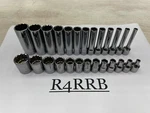 Snap-on Tools Usa New 1/4" Drive Sae Shallow Deep 12 Point Socket Double Lot Set. Fixed Price $649.95.