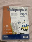 Bazic 50 Sheets 8.5" X 11" White Multipurpose Paper, 20 Lb (75 Gsm), Copy. Fixed Price $5.00.