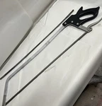 Haban Saw Large Butcher Meat Bone Black Plastic Handle 27 Blade. Fixed Price $89.00.