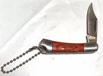 Pocket Knife Key Chain Cross Engraving P. Graham Dunn 2 Closed Clip Point Euc. Fixed Price $9.95.