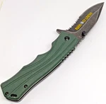 Tactical Team Hunt-down Folding Pocket Knife Green Spring Assist 3.5 Blade. Fixed Price $12.00.
