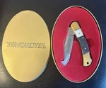 Winchester Folding Pocket Knife #4660713A Bone & Wood Handle Two-tone. Fixed Price $66.45.