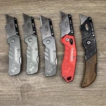 Lot 5 Husky Folding Lockback Pocket Utility Knife Set, Box Cutter. Fixed Price $23.75.