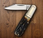 Rough Ryder Barlow Folding Knife Mirror Carbon Steel Blade Stag Bone Handle. Fixed Price $24.69.