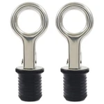 Wawory 2 Pcs Snap Handle Boat Drain With Rubber Plugs Stainless Stee.... Fixed Price $15.75.