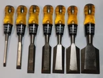 7 Nos Vintage Stanley Professional Bevel Edge Woodworking Chisels Usa. Fixed Price $159.99.
