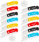 12 Pack Folding Utility Knife Set Quick Change Blade Box Cutter, Back-lock Mecha. Fixed Price $44.42.