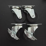 4-PK Swivel Plate Dh Casters 2 1/4 Hard Rubber Wheels. Fixed Price $12.00.