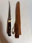 Vintage Schrade Uncle Henry 167 Fillet Knife Usa W/ Original Sheath 7" Blade. Fixed Price $29.99.