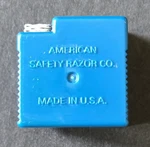 Vintage American Safety Razor Blade Dispenser Storage Collector - Blue. Fixed Price $8.00.