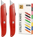 2PACK Utility Knife Box Retractable Razor Blade Heavy Duty Cutters. Fixed Price $16.99.