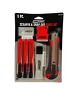 Tool Shop 5 Pc. Utility Scraper & Snap-off Knife Assorted Set W/ 3 Bonus Blades. Fixed Price $14.95.