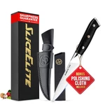 Sliceelite Series 5.5" Utility Knife German Steel Pakkawood Handle. Fixed Price $18.99.