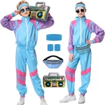 Timsophia 80S Tracksuit For Kids, 90S Outfits Boys Girls 6PCS Hip Hop Dance Cost. Fixed Price $68.09.