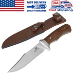 Mossy Oak 11'' Bowie Knife Full-tang Fixed Blade Wood Handle W/leather Sheath. Fixed Price $22.99.
