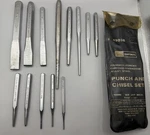 Vintage Piece Sears Craftsman 9-43038 Punch Chisel Set + Extras 13 Total. Fixed Price $50.00.