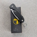 Rare, Discontinued Leatherman Crater C33T Pocketknife Combo Edge Liner Lock Blk. Fixed Price $250.00.