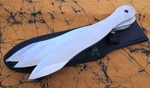 10 Xl Throwing Knife Set 3 Knives Sheath Heavy Duty Thick Double Edge Full Tang. Fixed Price $38.02.