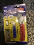 2 Pc Folding Utility Knife Set With Blades Pittsburgh. Fixed Price $14.47.