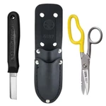 Klein Tools Cable Tech Kit With Leather Holder Knife And Snips 5187 2101. Fixed Price $58.19.