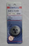 Century Metric Die #97603 3.0 X 0.60 High Carbon Alloy Brand New. Fixed Price $12.99.