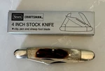 Vintage Sears Craftsman 95157 4 Stock Knife 3 Blade Japan Nos W Box Bone Handle. Fixed Price $60.00.