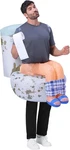 Sitting On Toilet Inflatable Costume, Funny Blow Up Costumes For Halloween. Fixed Price $45.00.