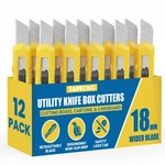 Utility Set (12 Pack) 18MM Wide Blade Cutter Retractable Design, Compact .... Fixed Price $16.12.
