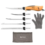 Electric Fillet Knife 5 Stainless Steel Blades Kit Glove Pouch American Angler. Fixed Price $154.99.