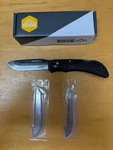 New Outdoor Edge Onyx Edc 3.5" Replaceable Blade Folding Knife OX-10. Fixed Price $25.99.