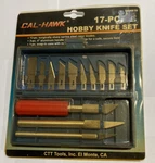 Cal-hawk 17-PC. Hobby Knife Set. New. Fixed Price $10.00.