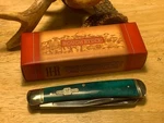 Rough Ryder Green Smooth Bone Trapper 4 1/8" Pocket Knife RR1253. Fixed Price $20.98.