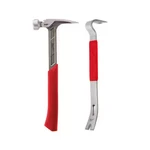 New !milwaukee 22 Oz. Milled Face Framing Hammer With 15 In. Pry Bar. Fixed Price $37.99.