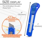 Bazic Products Utility Knife Box Cutter 18MM Wider Blade, 24-PACKS. Fixed Price $50.00.