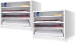Wooden Desk Paper Organizer With Adjustable Shelves For Home Office Storage. Fixed Price $76.99.