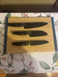 Princess House Bamboo Cutting Board 10017 And Food Prep Knife Set 4670. Fixed Price $60.00.