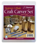 Flexcut Carving Tools, Beginner Craft Carver Set, 3 Blades, Palm Handle. Fixed Price $47.06.