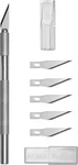 Vvivid 6 Pcs Modelers Knife With Spare 5 X Stainless Steel Blades And Silver. Fixed Price $14.01.