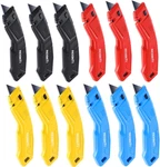 Rexbeti 12 Pack Utility Knife Retractable Box Cutter, 4 Color Heavy Duty Aluminu. Fixed Price $42.59.