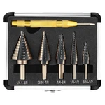 Comoware Step Drill Bit Set & Automatic Center Punch- Black And Gold, Double Cut. Fixed Price $34.26.