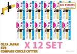 Olfa 57B Compass Circle Cutter With Spare Blades Type-s 15CM Japan X 12 Set. Fixed Price $85.99.