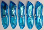 Generic Blue Plastic Standard Retractable Utility Knife 5 Knives. Fixed Price $5.00.