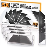 50-PACK Utility Knife Blades, Blackened SK-2 Razor For Box Cutter. Fixed Price $8.84.