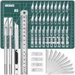 New Knife Precision Carving Craft Hobby Kit With 40 Pcs Exacto Blades. Fixed Price $15.99.