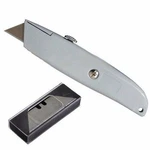 Metal Utility Retractable Cutter Knife Heavy Duty Box W/ 10 Razor Blades. Fixed Price $9.59.