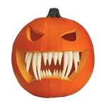 Halloween Pumpkin Accessory Kit Fang Teeth. Fixed Price $10.99.
