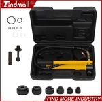 Findmall 10 Ton 1/2" - Hydraulic Knockout Punch Driver Tool Kit With 6 Dies. Fixed Price $69.07.