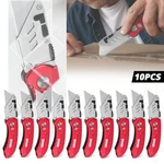 10PC Lock Foldable Retractable Utility Knife Pocket Clip W/10 Spare Blades. Fixed Price $46.99.