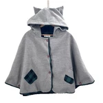 Lingchenyanyu Gray Wool Cat Ears Hooded Cape Coat Kawaii Womens Medium. Fixed Price $59.99.